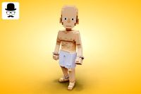 Voxel Slave Character – 3D Lowpoly Model