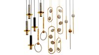 Set from suspendeds chandeliers Lee Broom;Lampatron;Loft-Concept