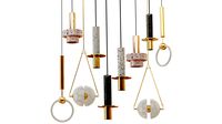 Set from four suspendeds chandeliers in modern style