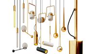 Set of chandeliers ROMATTI ; Current Collection; Matthew Mccormick; Falling Waters; Lampatron