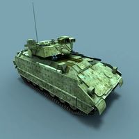 M2A3 Bradley Fighting Vehicle Low Poly 3D Model