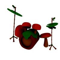 Cartoon forest theme drum
