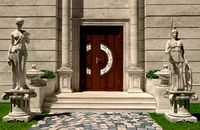 Luxury Entrance with Sculptures