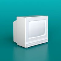 old retro CRT tv (stylized)