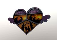 picture frame heart wings