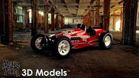 Vintage Sprint Car 3D Model by Media Pixel™