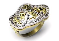 Gold ring with a diamond 41