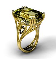 Ring gold citrine