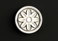 Round carved rosette
