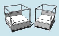 Contemporary Canopy Bed Kit