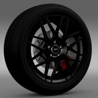 FordMustang Shelby GT500 Convertible 2011 wheel 3D Model