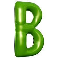 Foil Balloon Letter B Green model