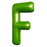 Foil Balloon Letter F Green model