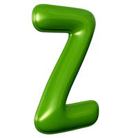 Foil Balloon Letter Z Green model