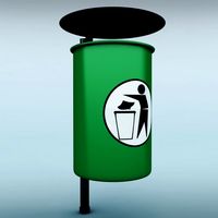 Street trash can 3D Model
