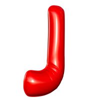 Foil Balloon Letter J Red model
