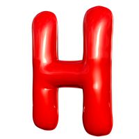 Foil Balloon Letter H Red model