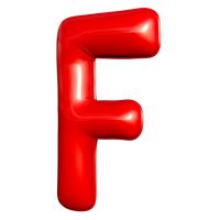 Foil Balloon Letter F Red model