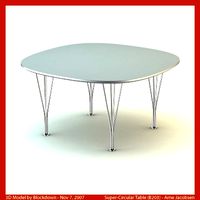 AJ Super-Circular Table 100x100x52 B203