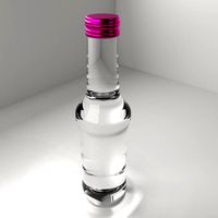 Glass Bottle 18 Pink Cap