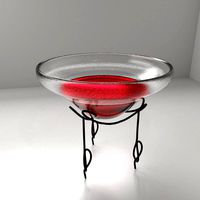 Glass Potion Mixing Bowl with Liquid