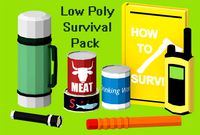Low Poly Art Survival Props Pack