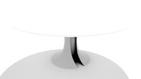 White Glossy Sliced Base Coffee Table