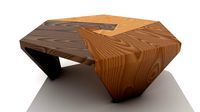 Interlocking Wooden Swirls Coffee Table