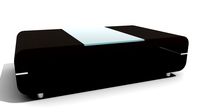 Low Dark Wood Coffee Table