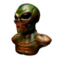 Alien head bust