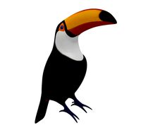 Simple toucan statue