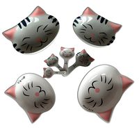 Cat Measuring Cups and spoons Nested Ceramic