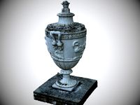 antique scanned marble vase