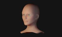 Head Base Mesh with Basic Skin Shader Eevee