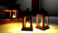Small wooden lamp Norvedem