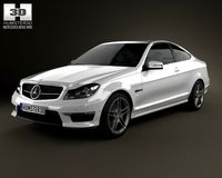 MercedesBenz CClass 63 AMG coupe 2012 3D Model