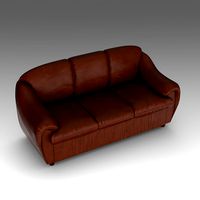 Leather Sofa seat glamour classic couch realistic interior room design modo modostore_041