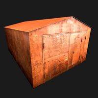 Metal Garage Low Poly 01