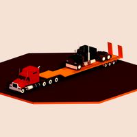 low poly truck