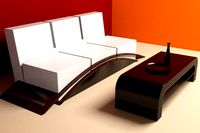 Modern Couch and Coffee Table