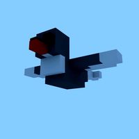 Voxel art bird