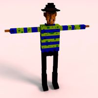 Voxel man . T-pose