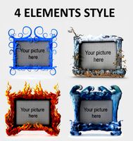 Four elements style picture frames