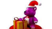 Christmas Teddy Bear Pink With Giftbox