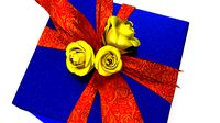 Giftbox Blue With 3Roses