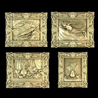 4 Pcs 3d STL Models for CNC routers artcam