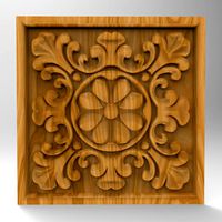(694) Rosette - 3d STL model for CNC