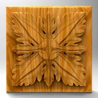 (683) Rosette -3d STL model for CNC