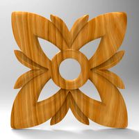 (671) Rosette -3d STL model for CNC