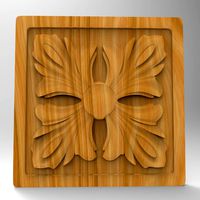 (670) Rosette -3d STL model for CNC